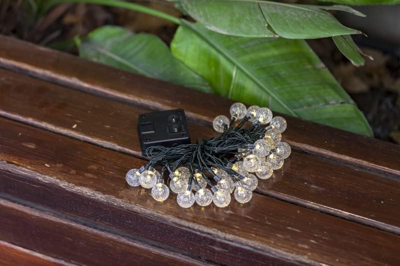 30 Αδιάβροχα Ηλιακά Πολύχρωμα Λαμπάκια-Διαφανής Μπάλες LED RGB 6.5μ με 8 Λειτουργίες Φωτισμού 30 Αδιάβροχα Ηλιακά Πολύχρωμα Λαμπάκια-Διαφανής Μπάλες LED RGB 6.5μ με 8 Λειτουργίες Φωτισμού