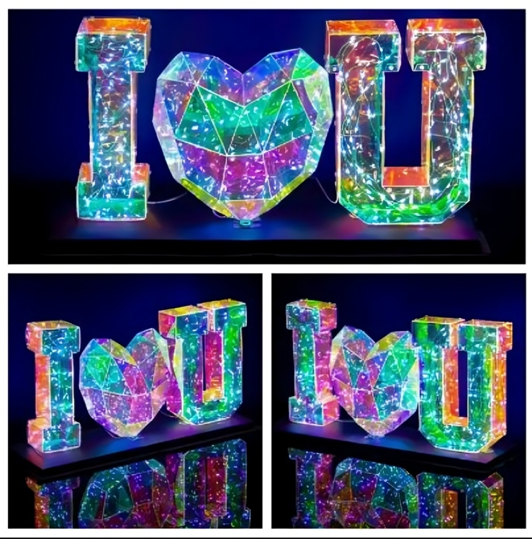 3D Πολύχρωμο Φωτιζόμενο Διακοσμητικό I LOVE YOU 3D Πολύχρωμο Φωτιζόμενο Διακοσμητικό I LOVE YOU