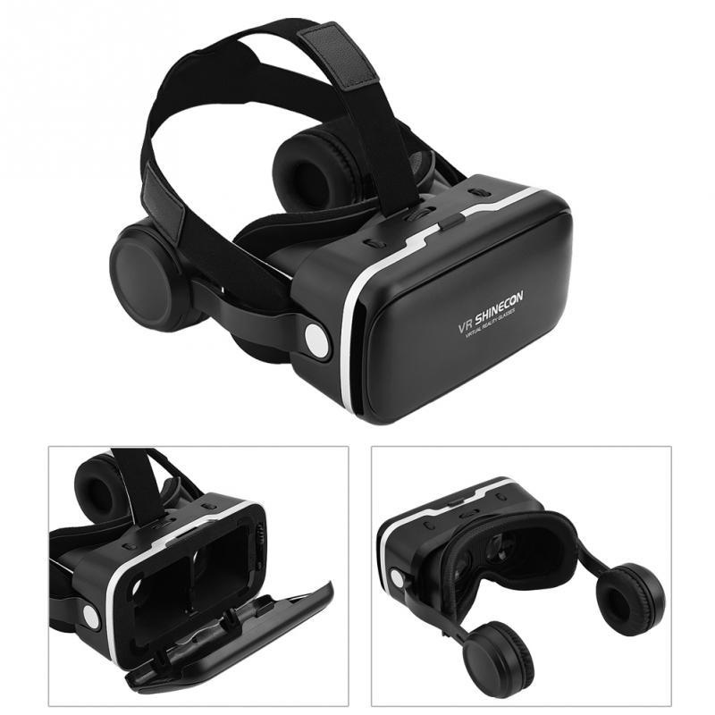 3D VR Headset Ρυθμιζόμενα Γυαλιά Εικονικής Πραγματικότητας με Ενσωματωμένα Ακουστικά Shinecon για Smartphone Κινητά 4.7 έως 6 Ίντσες 3D VR Headset Ρυθμιζόμενα Γυαλιά Εικονικής Πραγματικότητας με Ενσωματωμένα Ακουστικά Shinecon για Smartphone Κινητά 4.7 έως 6 Ίντσες