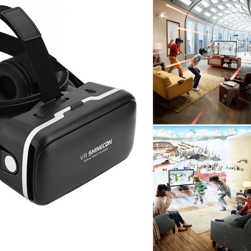 3D VR Headset Ρυθμιζόμενα Γυαλιά Εικονικής Πραγματικότητας με Ενσωματωμένα Ακουστικά Shinecon για Smartphone Κινητά 4.7 έως 6 Ίντσες 3D VR Headset Ρυθμιζόμενα Γυαλιά Εικονικής Πραγματικότητας με Ενσωματωμένα Ακουστικά Shinecon για Smartphone Κινητά 4.7 έως 6 Ίντσες