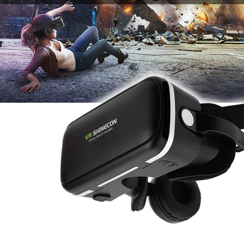 3D VR Headset Ρυθμιζόμενα Γυαλιά Εικονικής Πραγματικότητας με Ενσωματωμένα Ακουστικά Shinecon για Smartphone Κινητά 4.7 έως 6 Ίντσες 3D VR Headset Ρυθμιζόμενα Γυαλιά Εικονικής Πραγματικότητας με Ενσωματωμένα Ακουστικά Shinecon για Smartphone Κινητά 4.7 έως 6 Ίντσες