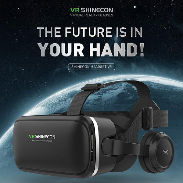3D VR Headset Ρυθμιζόμενα Γυαλιά Εικονικής Πραγματικότητας με Ενσωματωμένα Ακουστικά Shinecon για Smartphone Κινητά 4.7 έως 6 Ίντσες 3D VR Headset Ρυθμιζόμενα Γυαλιά Εικονικής Πραγματικότητας με Ενσωματωμένα Ακουστικά Shinecon για Smartphone Κινητά 4.7 έως 6 Ίντσες