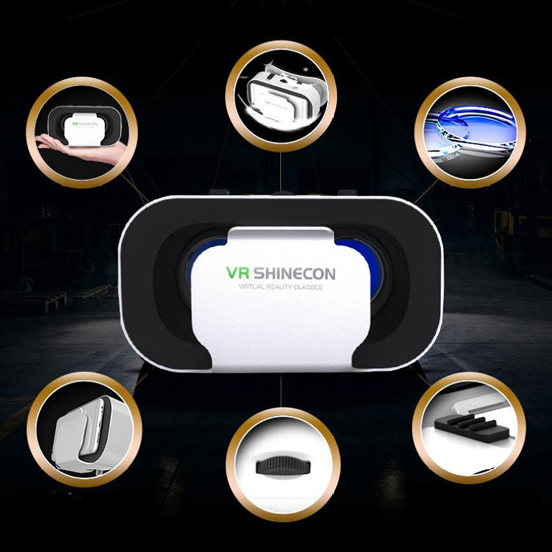 3D VR Headset Ρυθμιζόμενα Γυαλιά Εικονικής Πραγματικότητας Shinecon για Smartphone Κινητά 4.7 έως 6 Ίντσες 3D VR Headset Ρυθμιζόμενα Γυαλιά Εικονικής Πραγματικότητας Shinecon για Smartphone Κινητά 4.7 έως 6 Ίντσες
