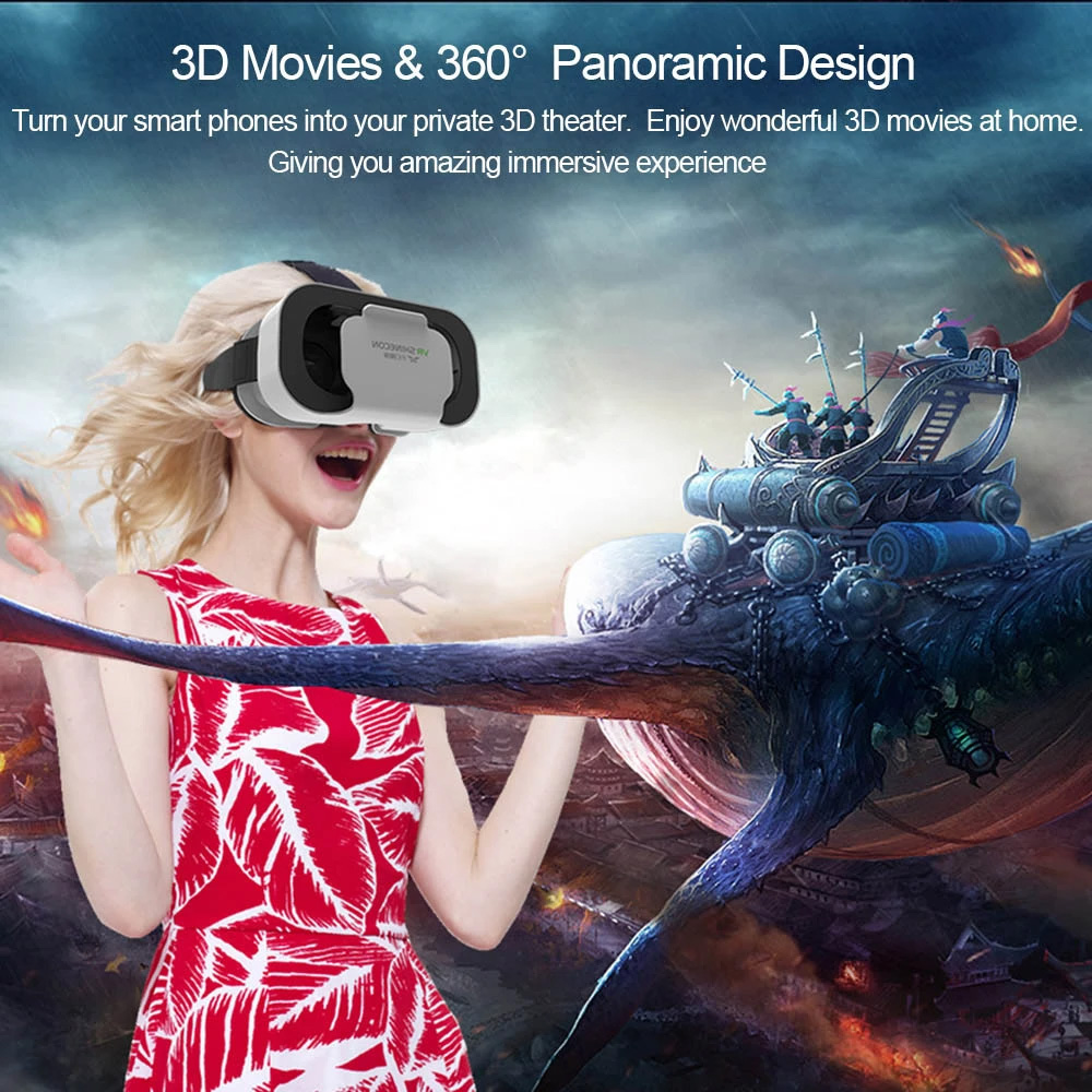 3D VR Headset Ρυθμιζόμενα Γυαλιά Εικονικής Πραγματικότητας Shinecon για Smartphone Κινητά 4.7 έως 6 Ίντσες 3D VR Headset Ρυθμιζόμενα Γυαλιά Εικονικής Πραγματικότητας Shinecon για Smartphone Κινητά 4.7 έως 6 Ίντσες