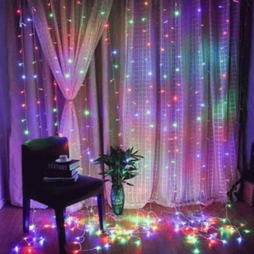 3x3m Χριστουγεννιάτικα Λαμπάκια Ρεύματος - Κουρτίνα με Πολύχρωμο RGBY Φωτισμό 3x3m Χριστουγεννιάτικα Λαμπάκια Ρεύματος - Κουρτίνα με Πολύχρωμο RGBY Φωτισμό