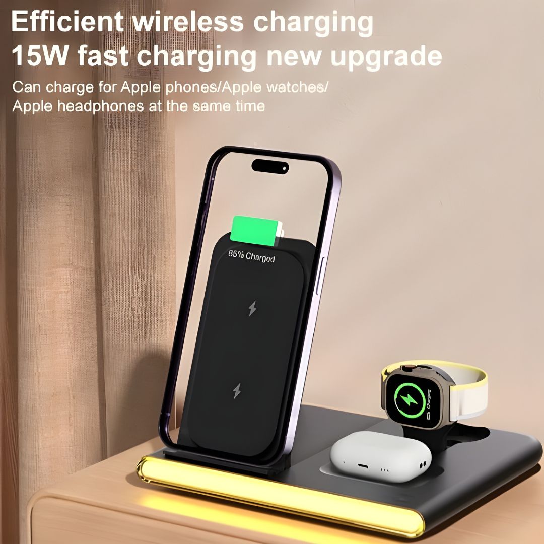 4 σε 1 Ασύρματος Μαγνητικός Φορτιστής 30W & Θύρα PD - Andowl 4 σε 1 Ασύρματος Μαγνητικός Φορτιστής 30W & Θύρα PD - Andowl