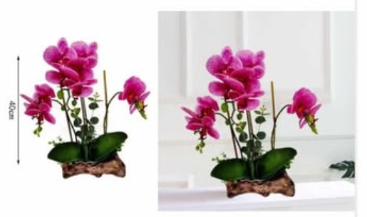 40cm Τεχνητό Διακοσμητικό Φυτό Μωβ Ορχιδέα σε Γλάστρα 40cm Τεχνητό Διακοσμητικό Φυτό Μωβ Ορχιδέα σε Γλάστρα