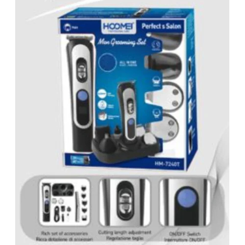 5 Σε 1 Σετ Ανδρικής Περιποίησης Επαναφορτιζόμενο με Βάση Στήριξης & Λεπίδες από Ατσάλι - Hoomei 5 Σε 1 Σετ Ανδρικής Περιποίησης Επαναφορτιζόμενο με Βάση Στήριξης & Λεπίδες από Ατσάλι - Hoomei