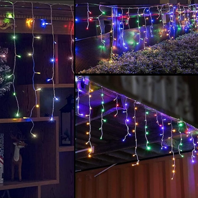 10 x 0,4m Χριστουγεννιάτικα Φωτάκια - Ασύμμετρη Κουρτίνα Βροχή - Πολύχρωμου RGB Φωτισμού - Εσωτερικού & Εξωτερικού Χώρου - AIGOSTAR 10 x 0,4m Χριστουγεννιάτικα Φωτάκια - Ασύμμετρη Κουρτίνα Βροχή - Πολύχρωμου RGB Φωτισμού - Εσωτερικού & Εξωτερικού Χώρου - AIGOSTAR