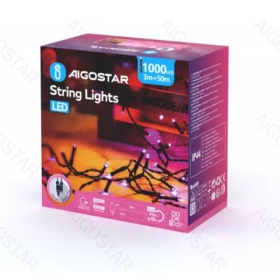50m Αδιάβροχα IP44 Χριστουγεννιάτικα Λαμπάκια Ρεύματος με Ροζ Φωτισμό και 8 Προγράμματα Λειτουργίας - AIGOSTAR 50m Αδιάβροχα IP44 Χριστουγεννιάτικα Λαμπάκια Ρεύματος με Ροζ Φωτισμό και 8 Προγράμματα Λειτουργίας - AIGOSTAR