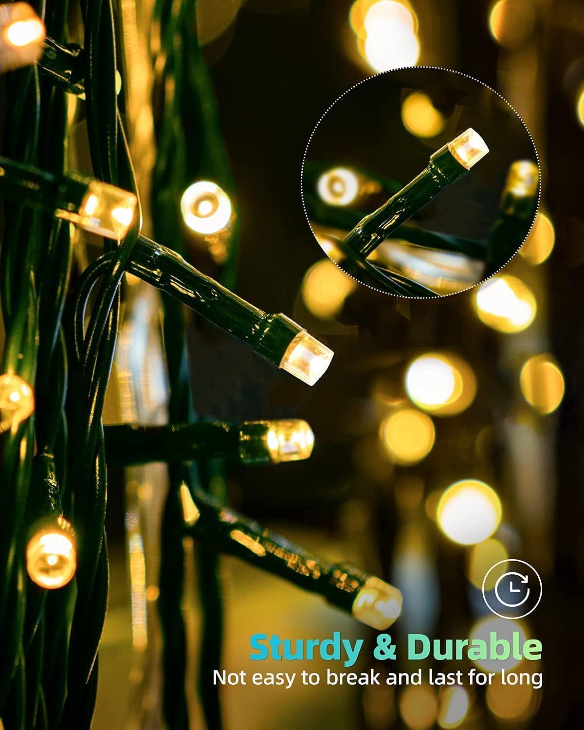 10m Αδιάβροχα IP44 Χριστουγεννιάτικα Λαμπάκια Μπαταρίας με Θερμό Φωτισμό και 8 Προγράμματα Λειτουργίας - AIGOSTAR 10m Αδιάβροχα IP44 Χριστουγεννιάτικα Λαμπάκια Μπαταρίας με Θερμό Φωτισμό και 8 Προγράμματα Λειτουργίας - AIGOSTAR