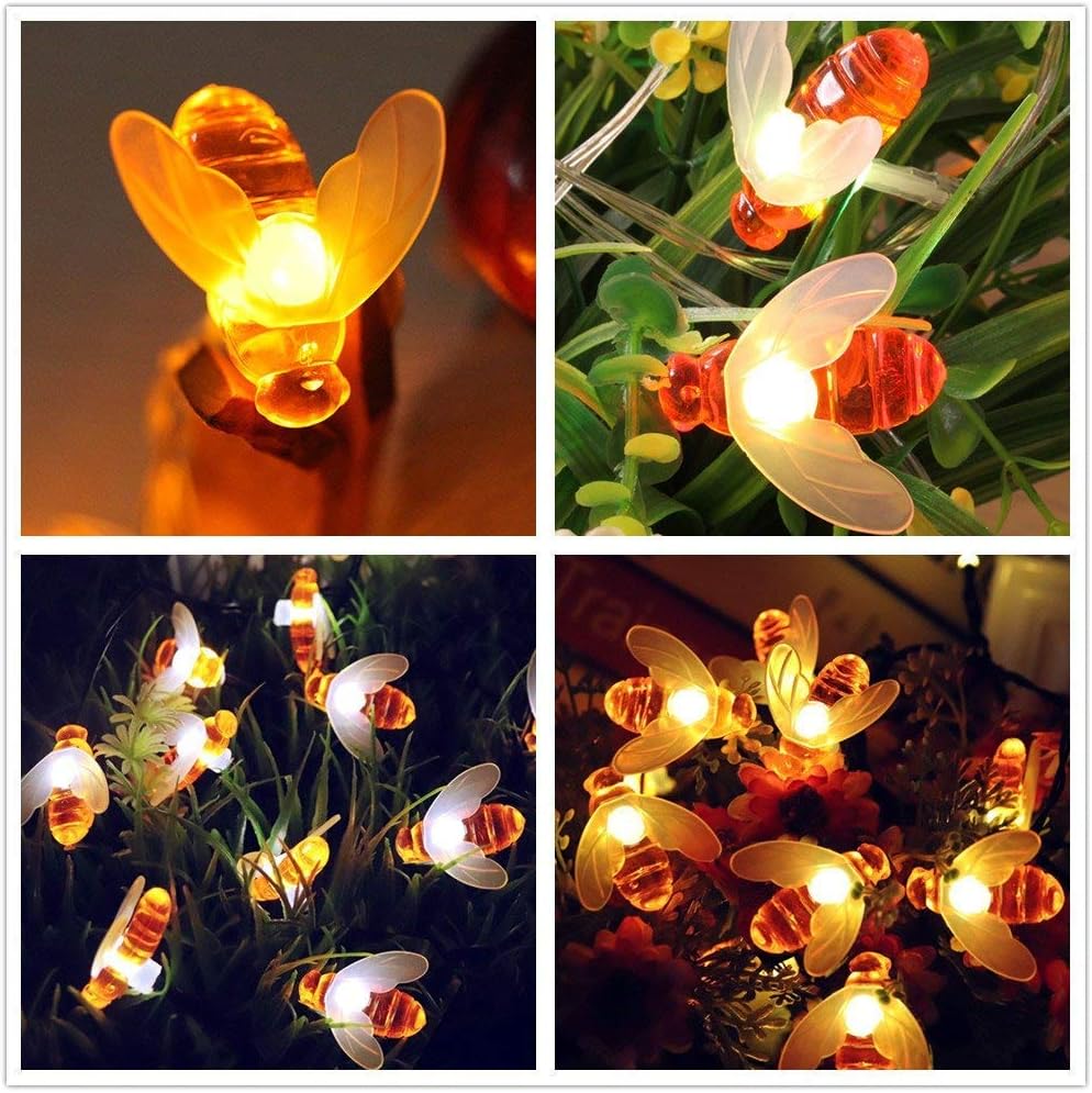 5m Αδιάβροχα Ηλιακά Φωτάκια Μέλισσες Θερμού Λευκού Φωτισμού - 20 LED με Ηλιακό Πάνελ 5m Αδιάβροχα Ηλιακά Φωτάκια Μέλισσες Θερμού Λευκού Φωτισμού - 20 LED με Ηλιακό Πάνελ