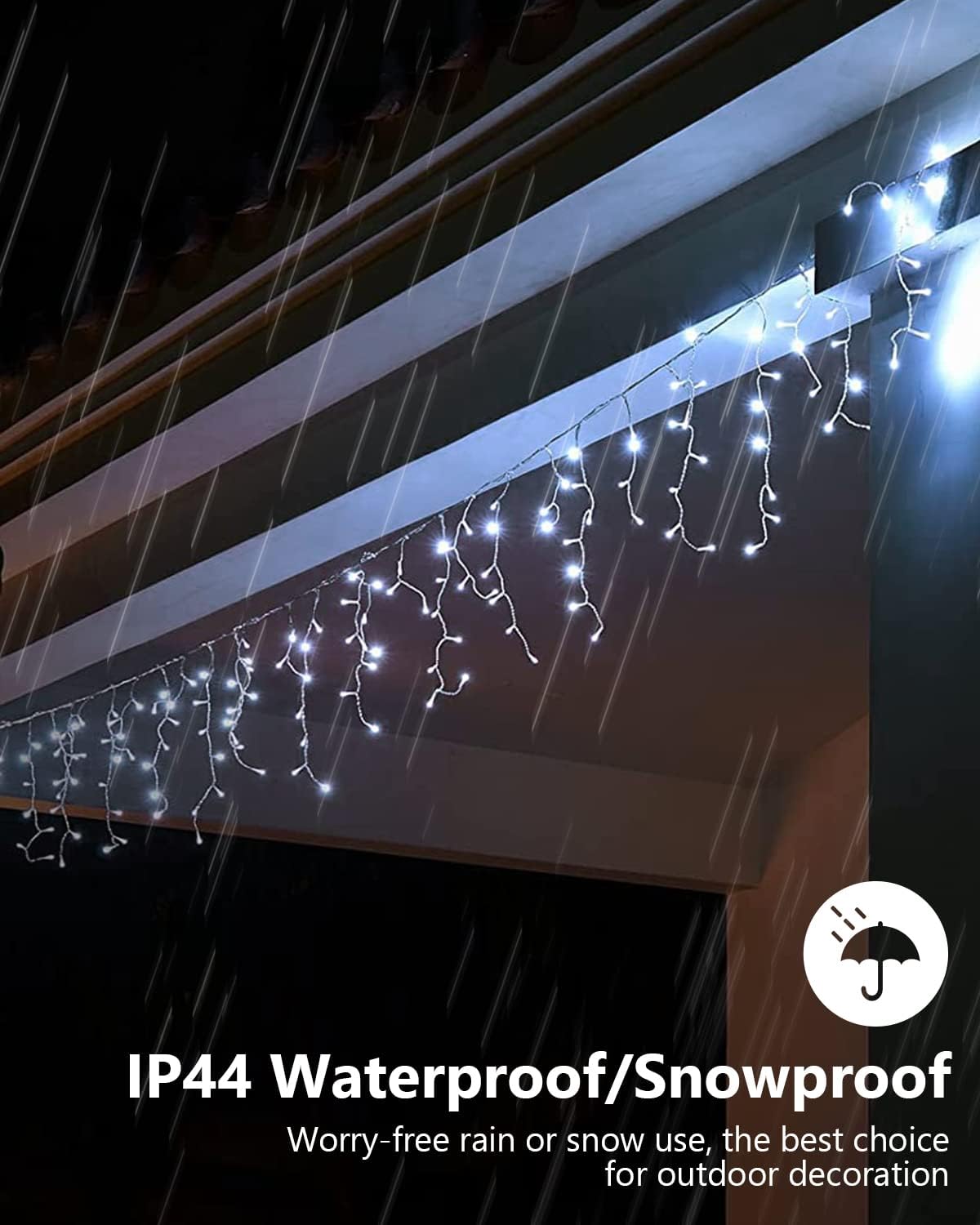 20x0,4m Χριστουγεννιάτικα Φωτάκια - Ασύμμετρη Κουρτίνα Βροχή - Πολύχρωμου RGB Φωτισμού - Εσωτερικού & Εξωτερικού Χώρου - AIGOSTAR 20x0,4m Χριστουγεννιάτικα Φωτάκια - Ασύμμετρη Κουρτίνα Βροχή - Πολύχρωμου RGB Φωτισμού - Εσωτερικού & Εξωτερικού Χώρου - AIGOSTAR