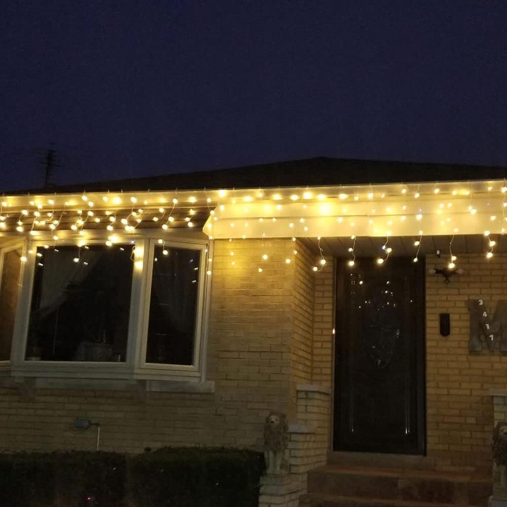 15x0,60m Αδιάβροχα Χριστουγεννιάτικα Λαμπάκια - Κουρτίνα Βροχή - 300 LED Λευκού Θερμού Φωτισμού - AIGOSTAR 15x0,60m Αδιάβροχα Χριστουγεννιάτικα Λαμπάκια - Κουρτίνα Βροχή - 300 LED Λευκού Θερμού Φωτισμού - AIGOSTAR