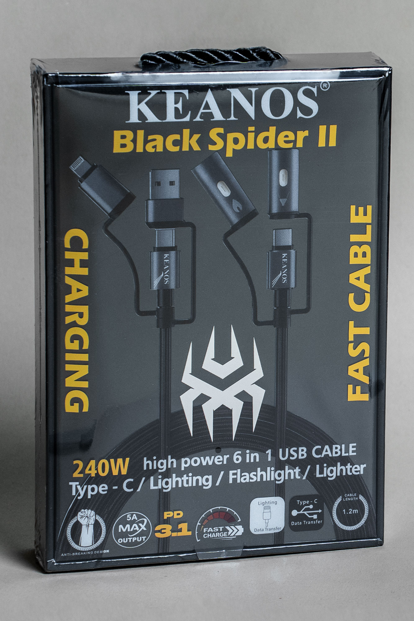 6 in 1 High Tech Καλώδιο Φόρτισης USB Συσκευών Keanos® Black Spider II 6 in 1 High Tech Καλώδιο Φόρτισης USB Συσκευών Keanos® Black Spider II