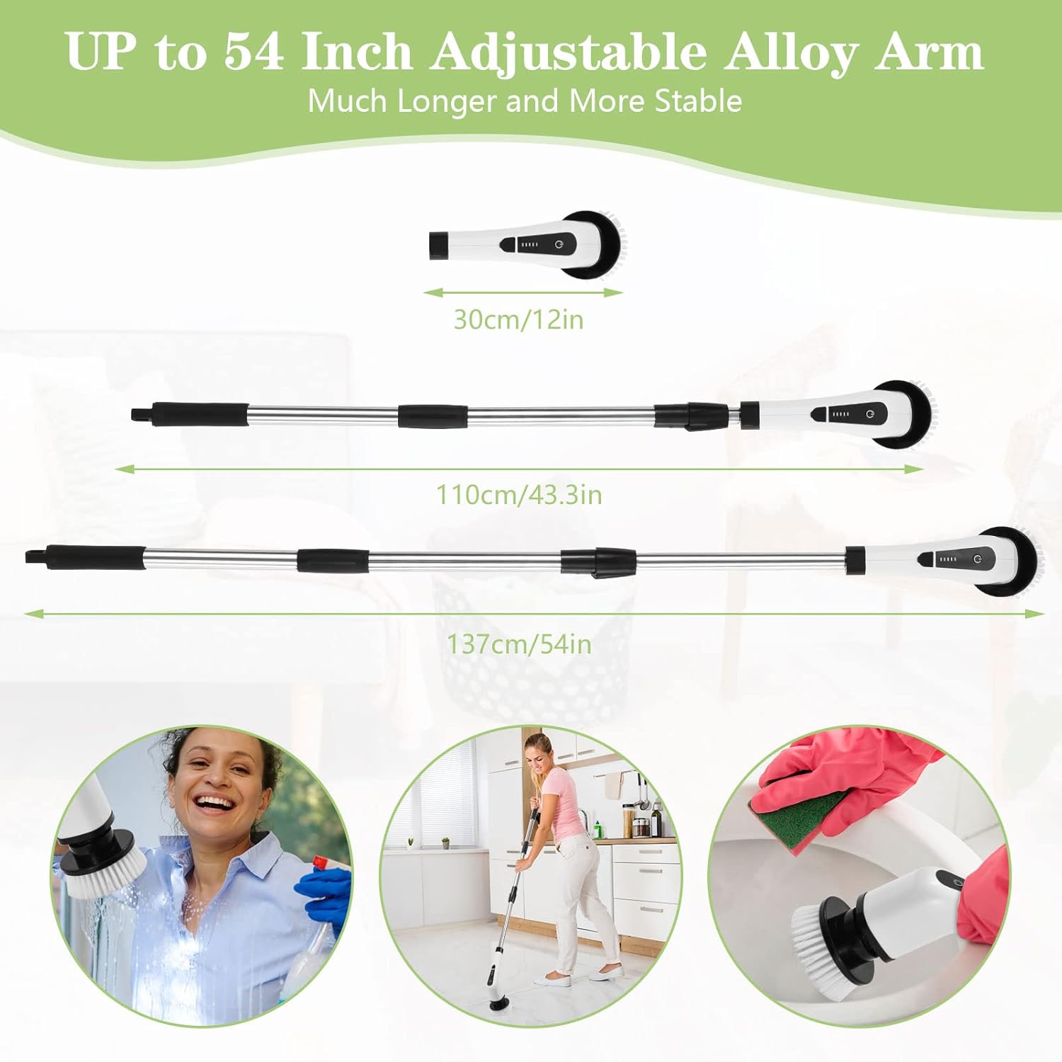 7 σε 1 Πολυλειτουργική Επαναφορτιζόμενη Περιστρεφόμενη Βούρτσα Καθαρισμού 25W με Τηλεσκοπικό Κοντάρι 7 σε 1 Πολυλειτουργική Επαναφορτιζόμενη Περιστρεφόμενη Βούρτσα Καθαρισμού 25W με Τηλεσκοπικό Κοντάρι