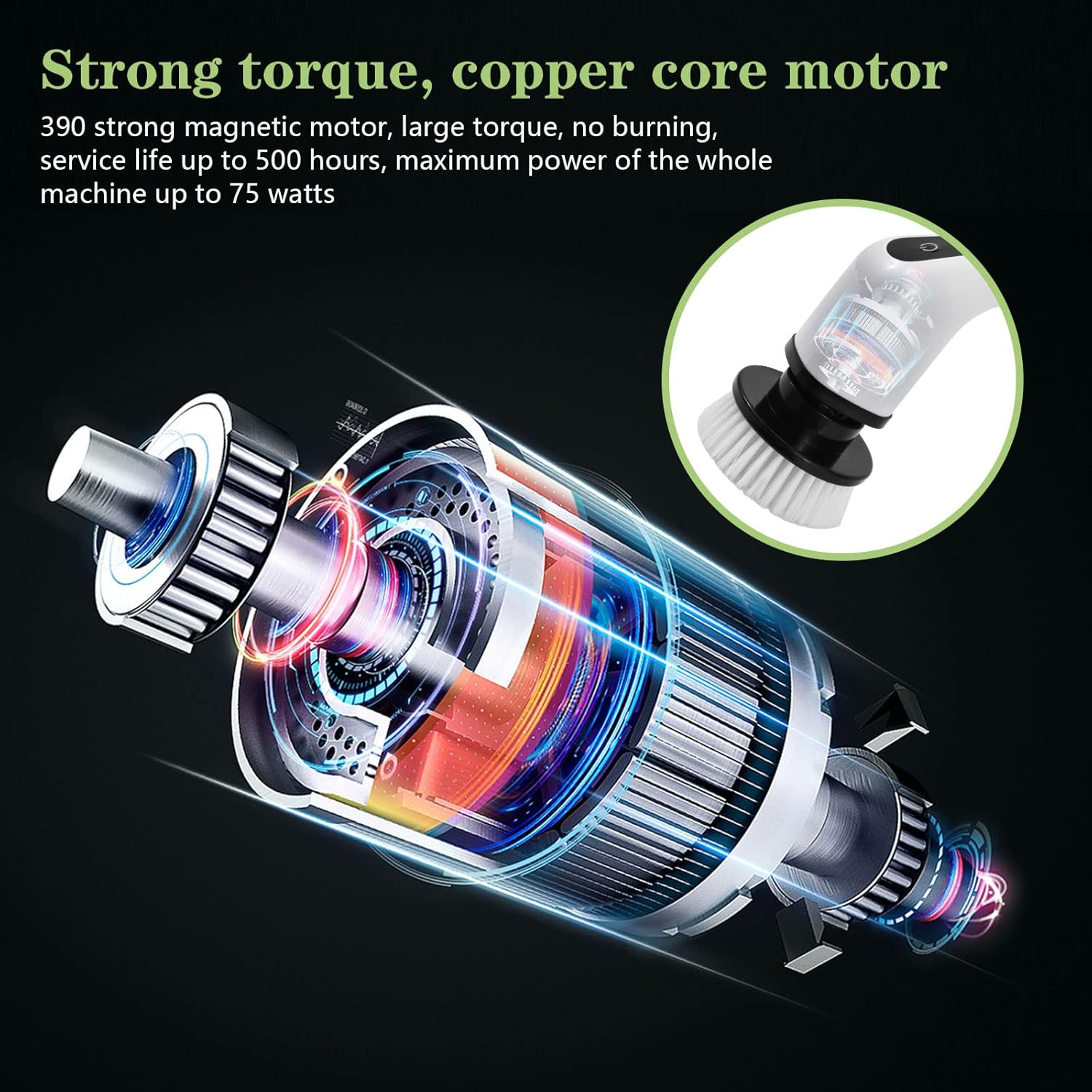 7 σε 1 Πολυλειτουργική Επαναφορτιζόμενη Περιστρεφόμενη Βούρτσα Καθαρισμού 25W με Τηλεσκοπικό Κοντάρι 7 σε 1 Πολυλειτουργική Επαναφορτιζόμενη Περιστρεφόμενη Βούρτσα Καθαρισμού 25W με Τηλεσκοπικό Κοντάρι