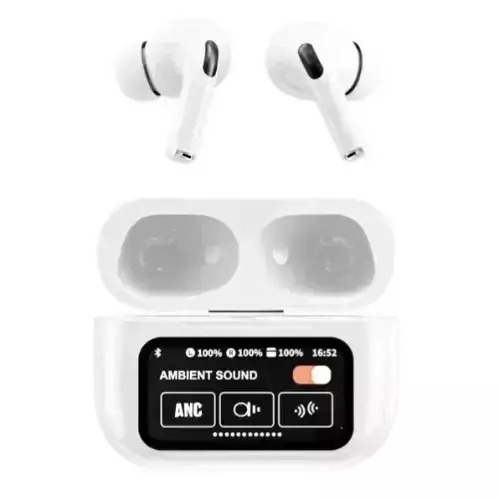 A9 Pro In-ear Bluetooth Handsfree με ANC & Οθόνη στη Θήκη - Λευκά A9 Pro In-ear Bluetooth Handsfree με ANC & Οθόνη στη Θήκη - Λευκά