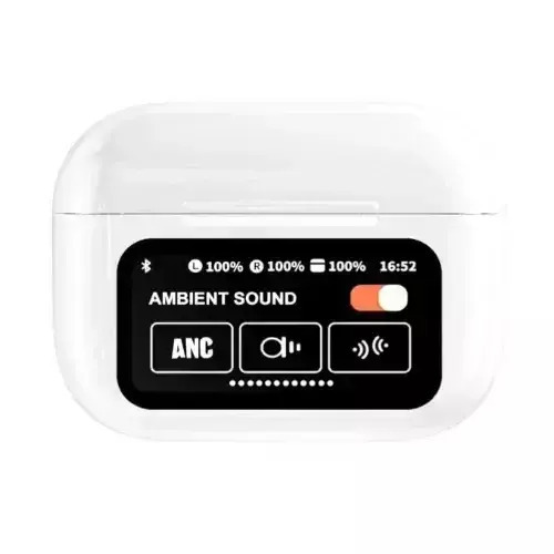 A9 Pro In-ear Bluetooth Handsfree με ANC & Οθόνη στη Θήκη - Λευκά A9 Pro In-ear Bluetooth Handsfree με ANC & Οθόνη στη Θήκη - Λευκά