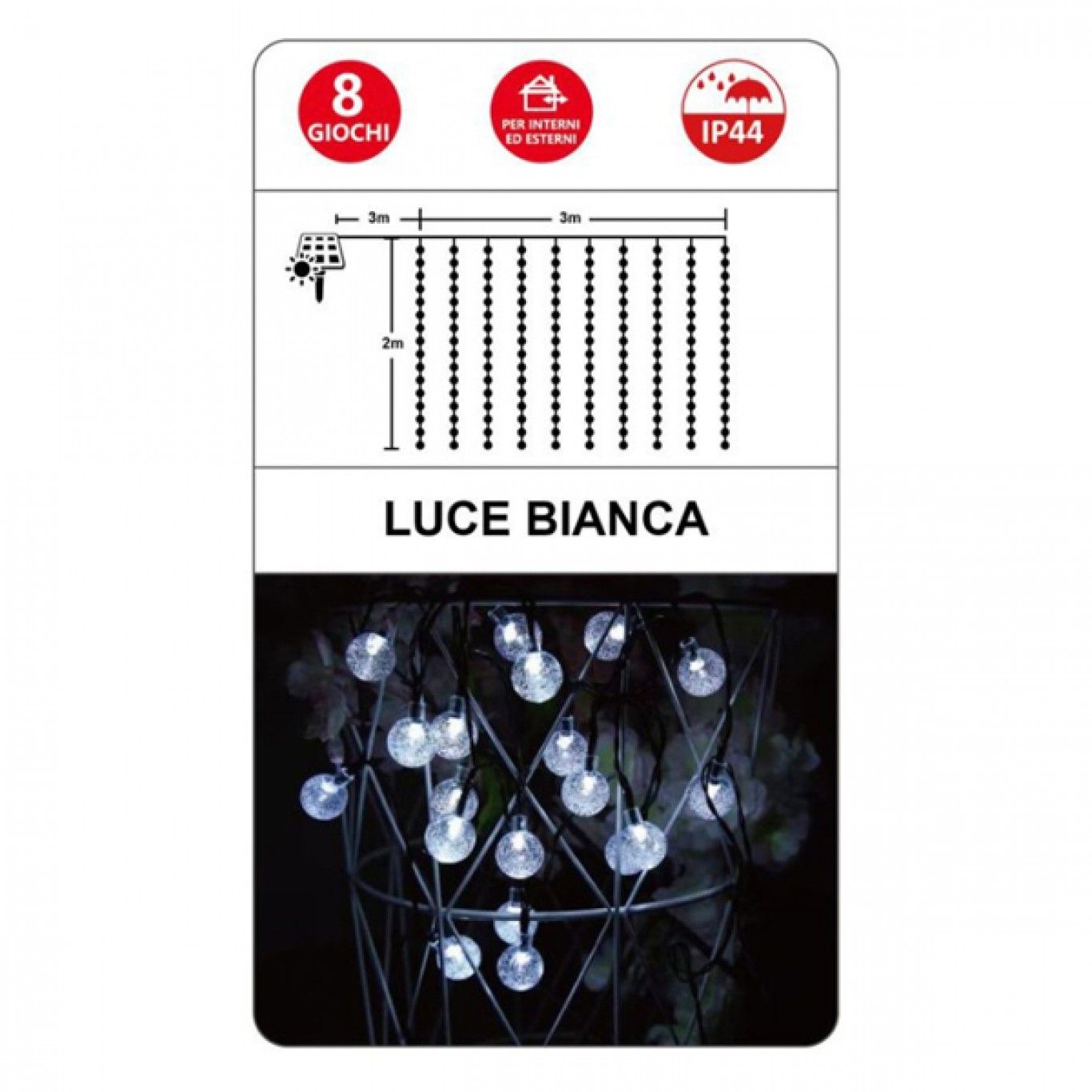 Αδιάβροχα Ηλιακά Λαμπάκια - Κουρτίνα 160 LED Μπαλἀκια 3x2m Ψυχρό Λευκό Φως με Χειριστήριο Φωτοβολταϊκό Πάνελ & 8 Λειτουργίες Φωτισμού Αδιάβροχα Ηλιακά Λαμπάκια - Κουρτίνα 160 LED Μπαλἀκια 3x2m Ψυχρό Λευκό Φως με Χειριστήριο Φωτοβολταϊκό Πάνελ & 8 Λειτουργίες Φωτισμού