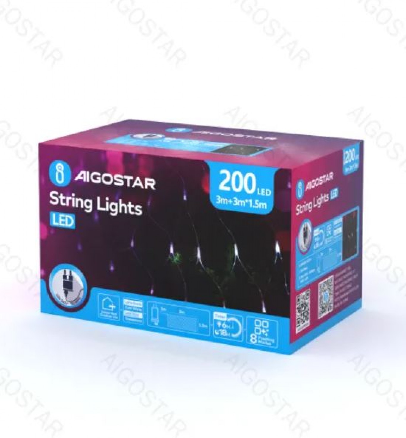 Αδιάβροχα Χριστουγεννιάτικα Λαμπάκια Πλέγμα - Δίχτυ Ρεύματος με Διάφανο Καλώδιο 1,5x3m με Λευκό Ψυχρό Φωτισμό και 8 Προγράμματα Λειτουργίας 200 LED Αδιάβροχα Χριστουγεννιάτικα Λαμπάκια Πλέγμα - Δίχτυ Ρεύματος με Διάφανο Καλώδιο 1,5x3m με Λευκό Ψυχρό Φωτισμό και 8 Προγράμματα Λειτουργίας 200 LED