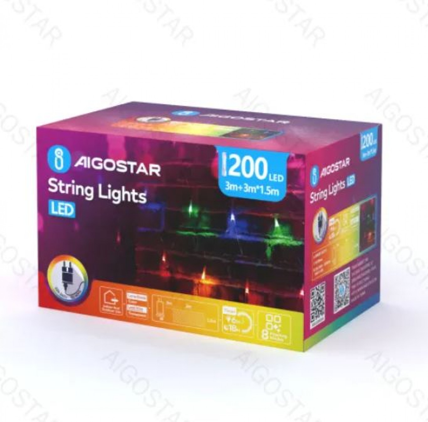 Αδιάβροχα Χριστουγεννιάτικα Λαμπάκια Πλέγμα - Δίχτυ Ρεύματος με Διάφανο Καλώδιο 1,5x3m με Πολύχρωμο Φωτισμό και 8 Προγράμματα Λειτουργίας 200 LED Αδιάβροχα Χριστουγεννιάτικα Λαμπάκια Πλέγμα - Δίχτυ Ρεύματος με Διάφανο Καλώδιο 1,5x3m με Πολύχρωμο Φωτισμό και 8 Προγράμματα Λειτουργίας 200 LED