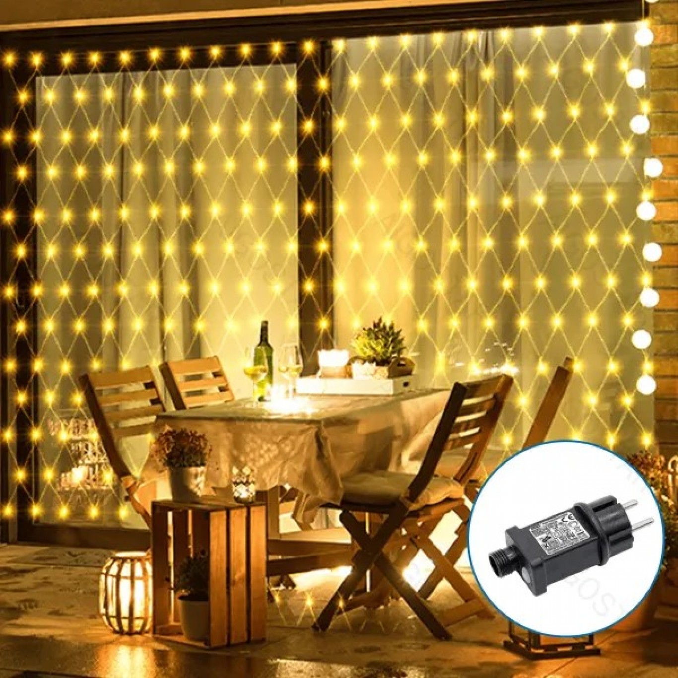 Αδιάβροχα Χριστουγεννιάτικα Λαμπάκια Πλέγμα - Δίχτυ Ρεύματος με Διάφανο Καλώδιο 1,5x3m με Θερμό Φωτισμό και 8 Προγράμματα Λειτουργίας 200 LED Αδιάβροχα Χριστουγεννιάτικα Λαμπάκια Πλέγμα - Δίχτυ Ρεύματος με Διάφανο Καλώδιο 1,5x3m με Θερμό Φωτισμό και 8 Προγράμματα Λειτουργίας 200 LED