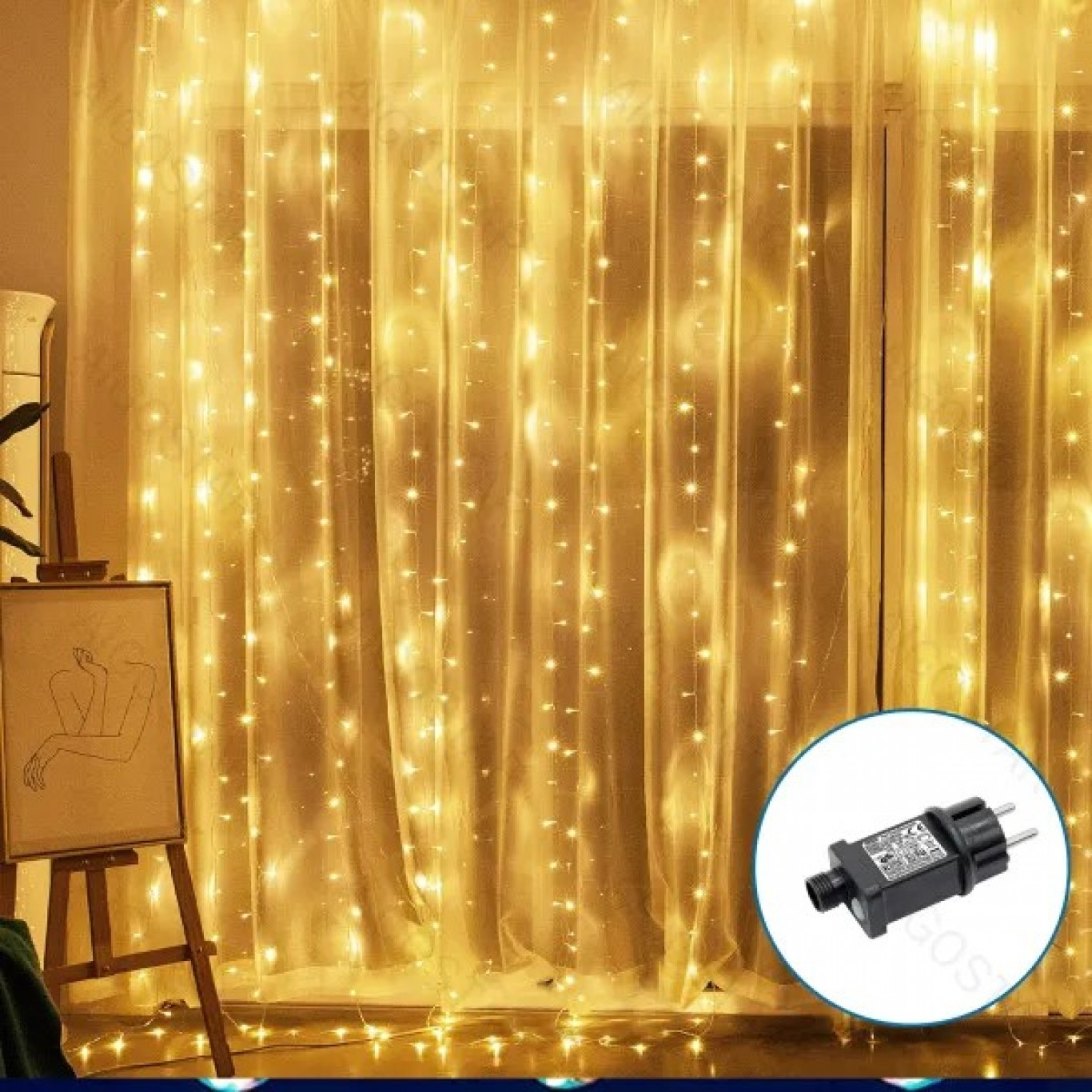 Χριστουγεννιάτικα Λαμπάκια Κουρτίνα Ρεύματος με Διάφανο Καλώδιο 1x1m με Θερμό Φωτισμό και 8 Προγράμματα Λειτουργίας Χριστουγεννιάτικα Λαμπάκια Κουρτίνα Ρεύματος με Διάφανο Καλώδιο 1x1m με Θερμό Φωτισμό και 8 Προγράμματα Λειτουργίας