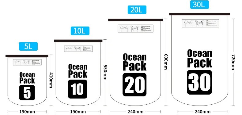 Αδιάβροχη Αεροστεγής Τσάντα - Σάκος 30L με Λουρί Ώμου που Επιπλέει στο Νερό - Ocean Pack Αδιάβροχη Αεροστεγής Τσάντα - Σάκος 30L με Λουρί Ώμου που Επιπλέει στο Νερό - Ocean Pack