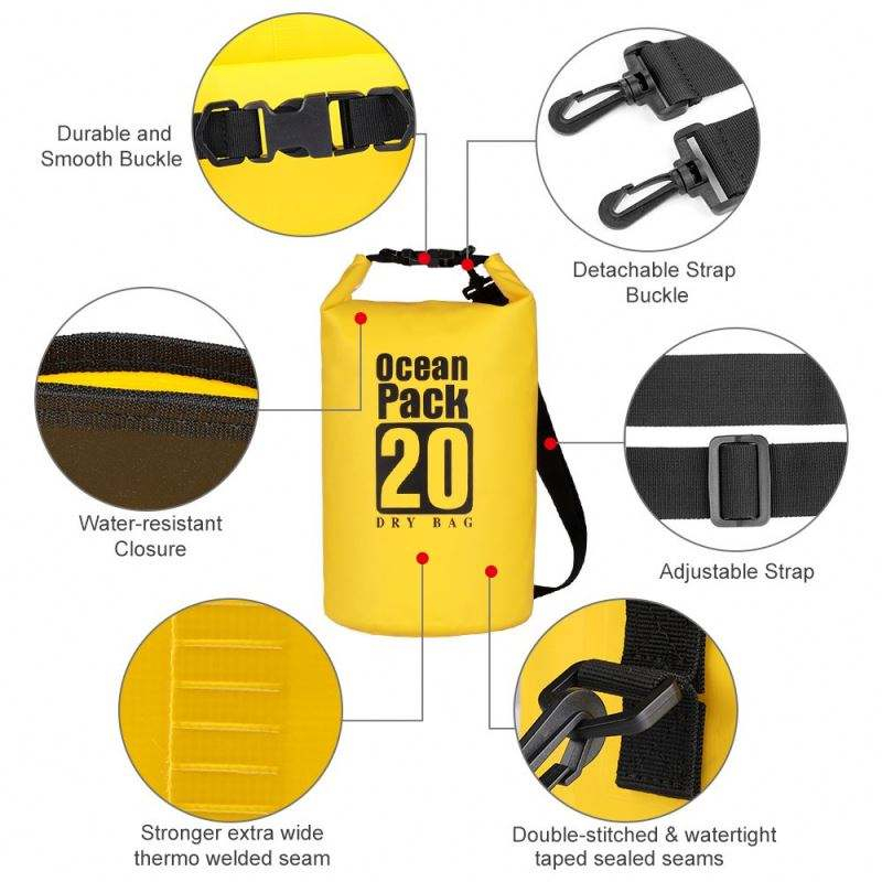 Αδιάβροχη Αεροστεγής Τσάντα - Σάκος 30L με Λουρί Ώμου που Επιπλέει στο Νερό - Ocean Pack Αδιάβροχη Αεροστεγής Τσάντα - Σάκος 30L με Λουρί Ώμου που Επιπλέει στο Νερό - Ocean Pack