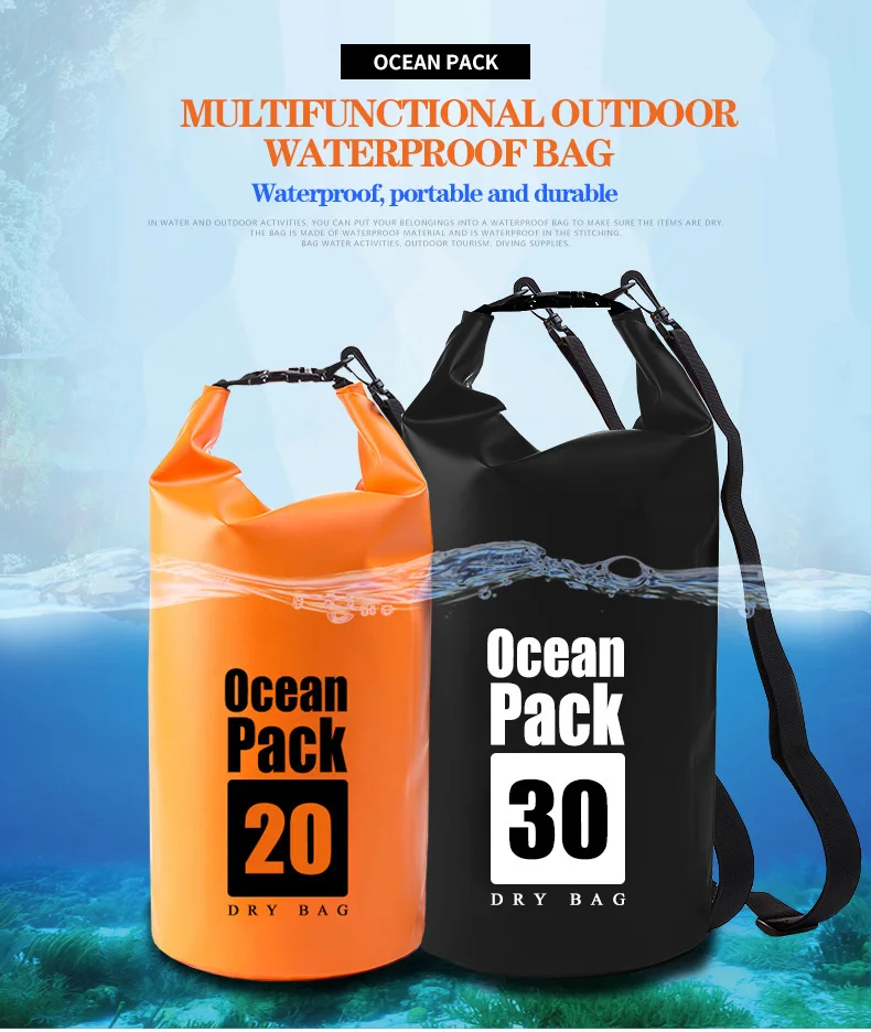 Αδιάβροχη Αεροστεγής Τσάντα - Σάκος 30L με Λουρί Ώμου που Επιπλέει στο Νερό - Ocean Pack Αδιάβροχη Αεροστεγής Τσάντα - Σάκος 30L με Λουρί Ώμου που Επιπλέει στο Νερό - Ocean Pack