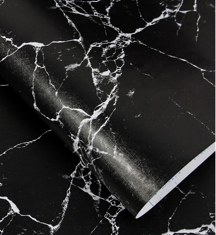 Αδιάβροχη Αυτοκόλλητη Ταπετσαρία Τοίχου - Μαύρο Μάρμαρο - Ρολό 200 x 45cm Αδιάβροχη Αυτοκόλλητη Ταπετσαρία Τοίχου - Μαύρο Μάρμαρο - Ρολό 200 x 45cm