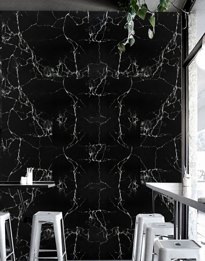 Αδιάβροχη Αυτοκόλλητη Ταπετσαρία Τοίχου - Μαύρο Μάρμαρο - Ρολό 200 x 45cm Αδιάβροχη Αυτοκόλλητη Ταπετσαρία Τοίχου - Μαύρο Μάρμαρο - Ρολό 200 x 45cm