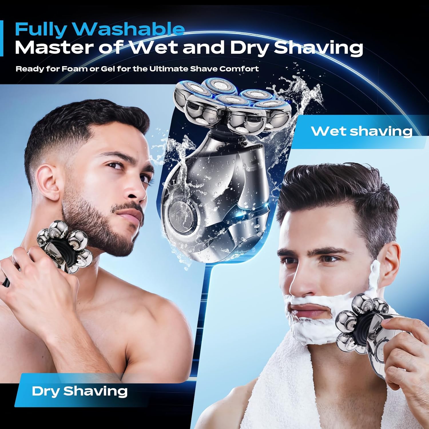 Αδιάβροχη Επαναφορτιζόμενη Κουρευτική - Ξυριστική Μηχανή με 5 Κεφαλές και Οθόνη LCD - Kemei Αδιάβροχη Επαναφορτιζόμενη Κουρευτική - Ξυριστική Μηχανή με 5 Κεφαλές και Οθόνη LCD - Kemei