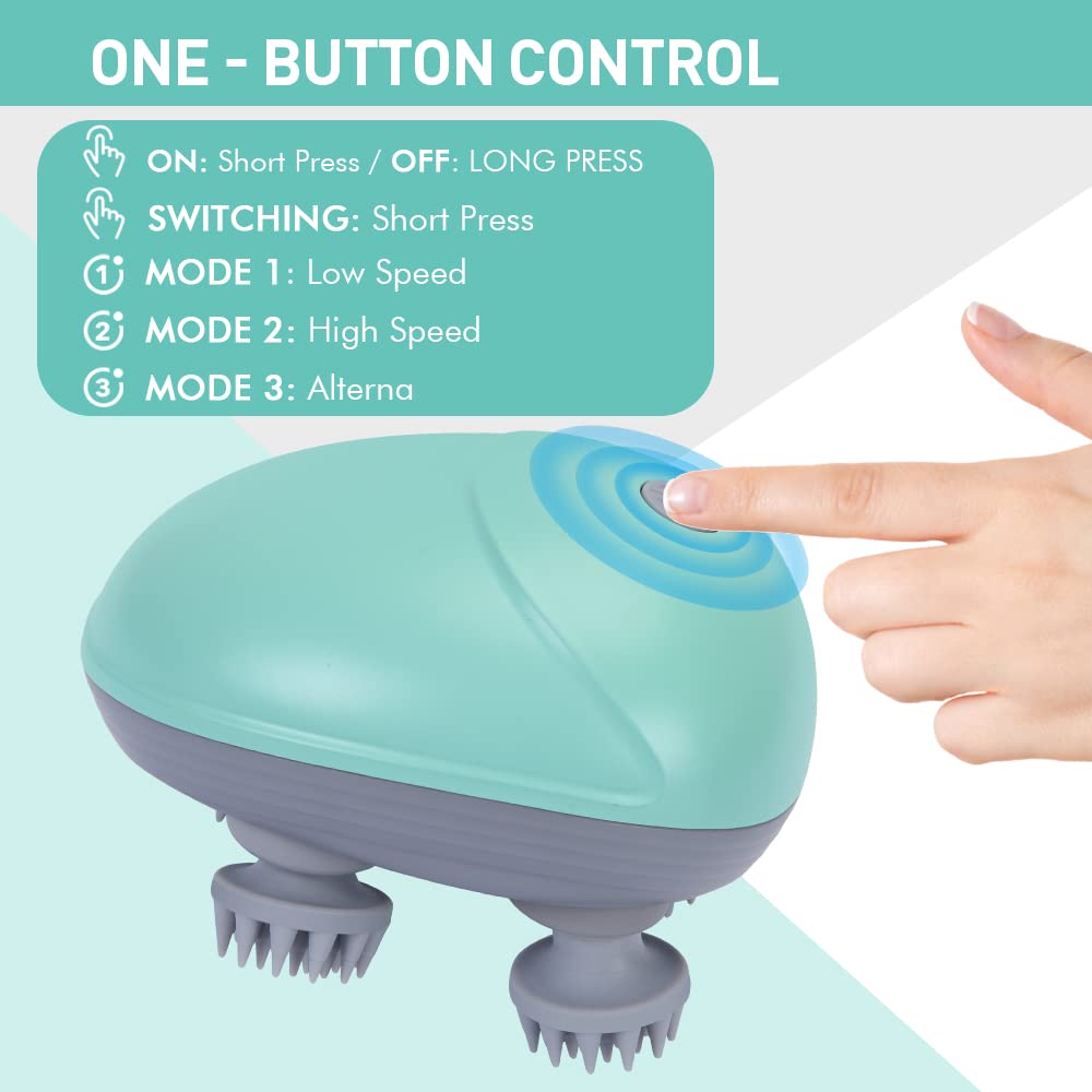 Αδιάβροχη Επαναφορτιζόμενη Πολυλειτουργική ηλεκτρική Συσκευή μασάζ Κεφαλής - Σώματος USB Φώρτισης Κόκκινο Αδιάβροχη Επαναφορτιζόμενη Πολυλειτουργική ηλεκτρική Συσκευή μασάζ Κεφαλής - Σώματος USB Φώρτισης Κόκκινο