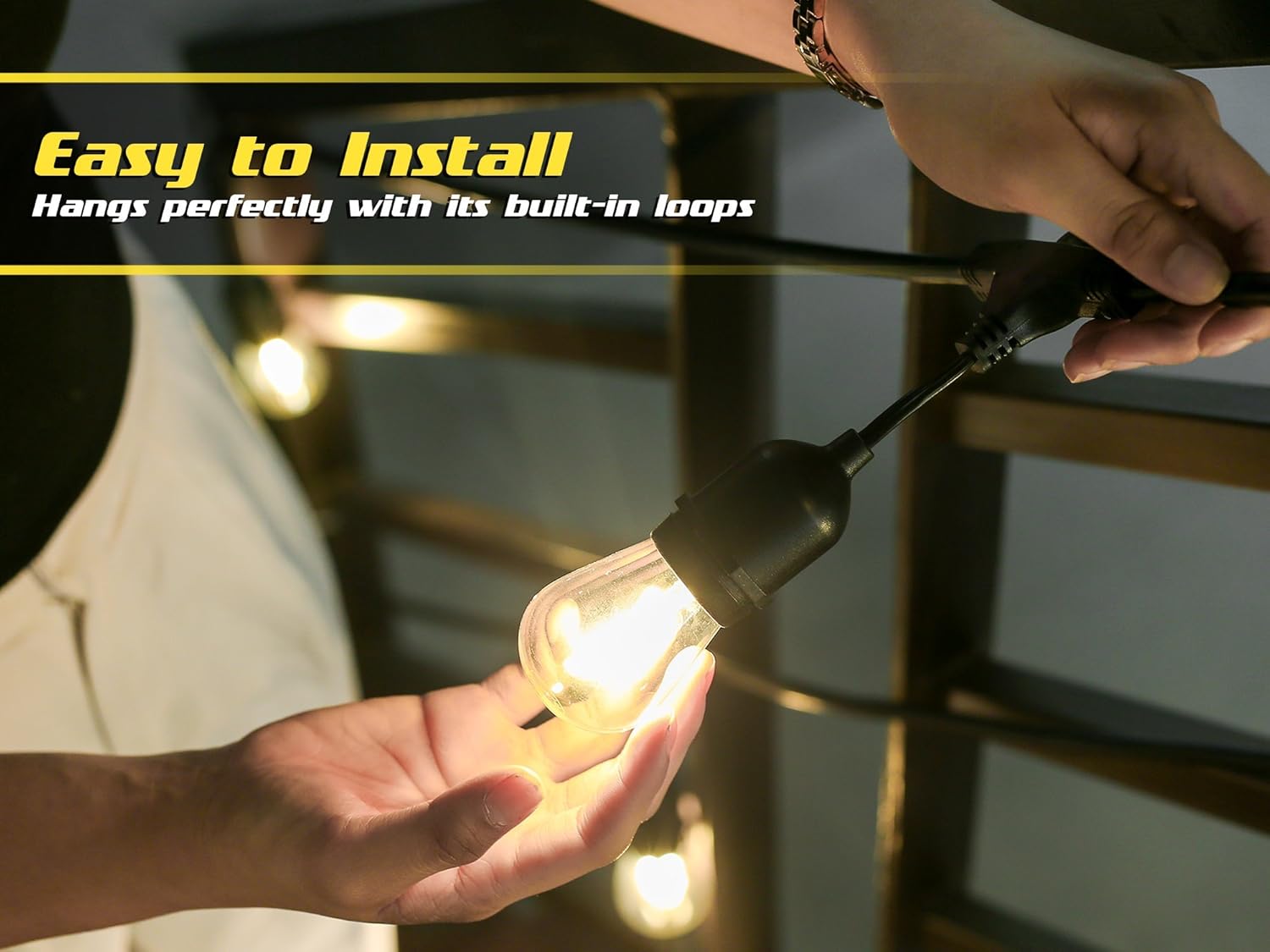 Αδιάβροχη Γιρλάντα 10 Μέτρα με 20 Διάφανες Διακοσμητικές Λάμπες LED Θερμού Λευκού Φωτισμού - Aerbes Αδιάβροχη Γιρλάντα 10 Μέτρα με 20 Διάφανες Διακοσμητικές Λάμπες LED Θερμού Λευκού Φωτισμού - Aerbes