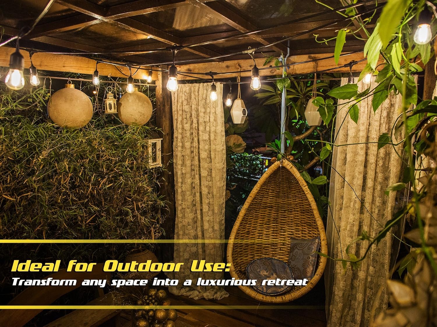 Αδιάβροχη Γιρλάντα 10 Μέτρα με 20 Διάφανες Διακοσμητικές Λάμπες LED Θερμού Λευκού Φωτισμού - Aerbes Αδιάβροχη Γιρλάντα 10 Μέτρα με 20 Διάφανες Διακοσμητικές Λάμπες LED Θερμού Λευκού Φωτισμού - Aerbes