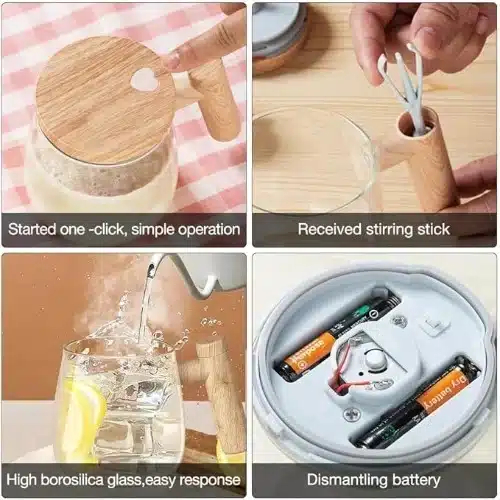 Αδιάβροχη Γυάλινη Κούπα που Ανακατεύεται Μόνη της με Ξύλινο Καπάκι και Λαβή 400ml Home Theory Αδιάβροχη Γυάλινη Κούπα που Ανακατεύεται Μόνη της με Ξύλινο Καπάκι και Λαβή 400ml Home Theory