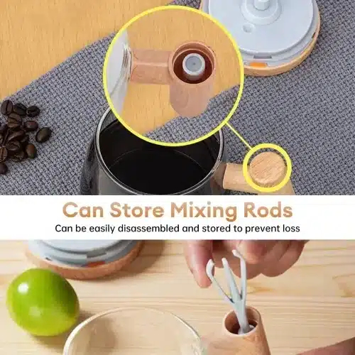 Αδιάβροχη Γυάλινη Κούπα που Ανακατεύεται Μόνη της με Ξύλινο Καπάκι και Λαβή 400ml Home Theory Αδιάβροχη Γυάλινη Κούπα που Ανακατεύεται Μόνη της με Ξύλινο Καπάκι και Λαβή 400ml Home Theory