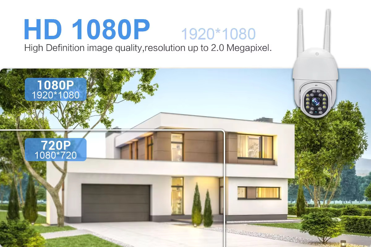 Αδιάβροχη IP Wi-Fi Κάμερα Παρακολούθησης 1080p με Ανίχνευση Κίνησης Αδιάβροχη IP Wi-Fi Κάμερα Παρακολούθησης 1080p με Ανίχνευση Κίνησης