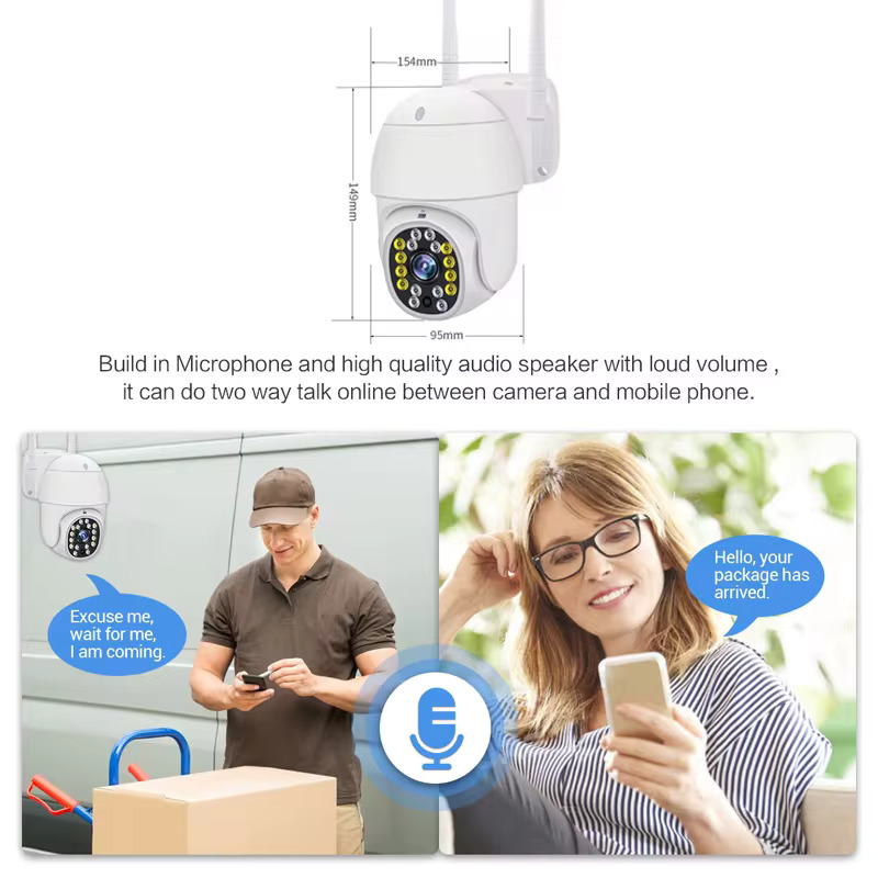 Αδιάβροχη IP Wi-Fi Κάμερα Παρακολούθησης 1080p με Ανίχνευση Κίνησης Αδιάβροχη IP Wi-Fi Κάμερα Παρακολούθησης 1080p με Ανίχνευση Κίνησης