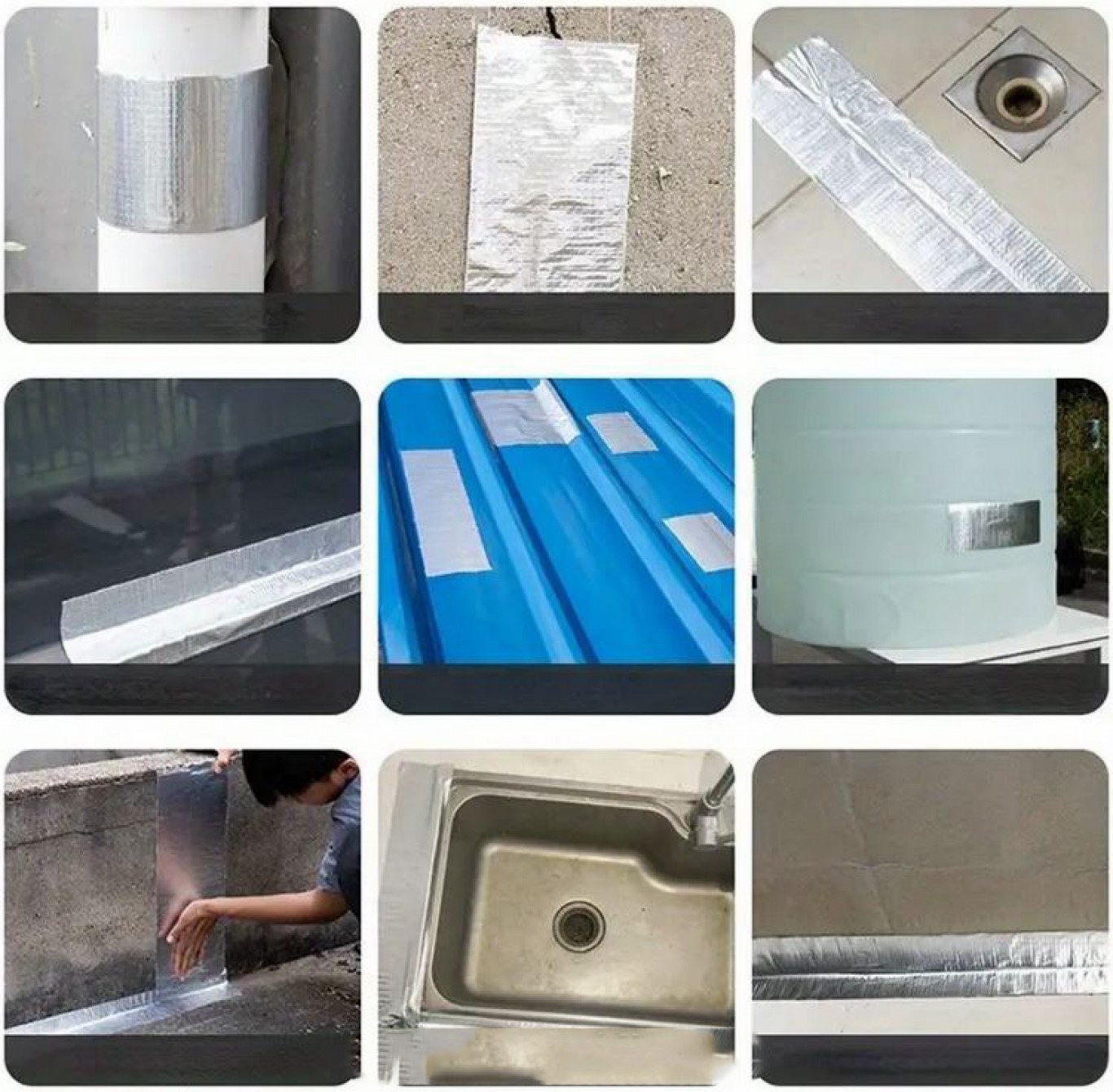 Αδιάβροχη Μεταλλική Μονωτική Ταινία με Βουτυλικό Καουτσούκ και Αντιδιαβρωτική Δράση για Αντιμετώπιση Υγρασίας και Διαρροών 7.5cm x 2,5m Αδιάβροχη Μεταλλική Μονωτική Ταινία με Βουτυλικό Καουτσούκ και Αντιδιαβρωτική Δράση για Αντιμετώπιση Υγρασίας και Διαρροών 7.5cm x 2,5m