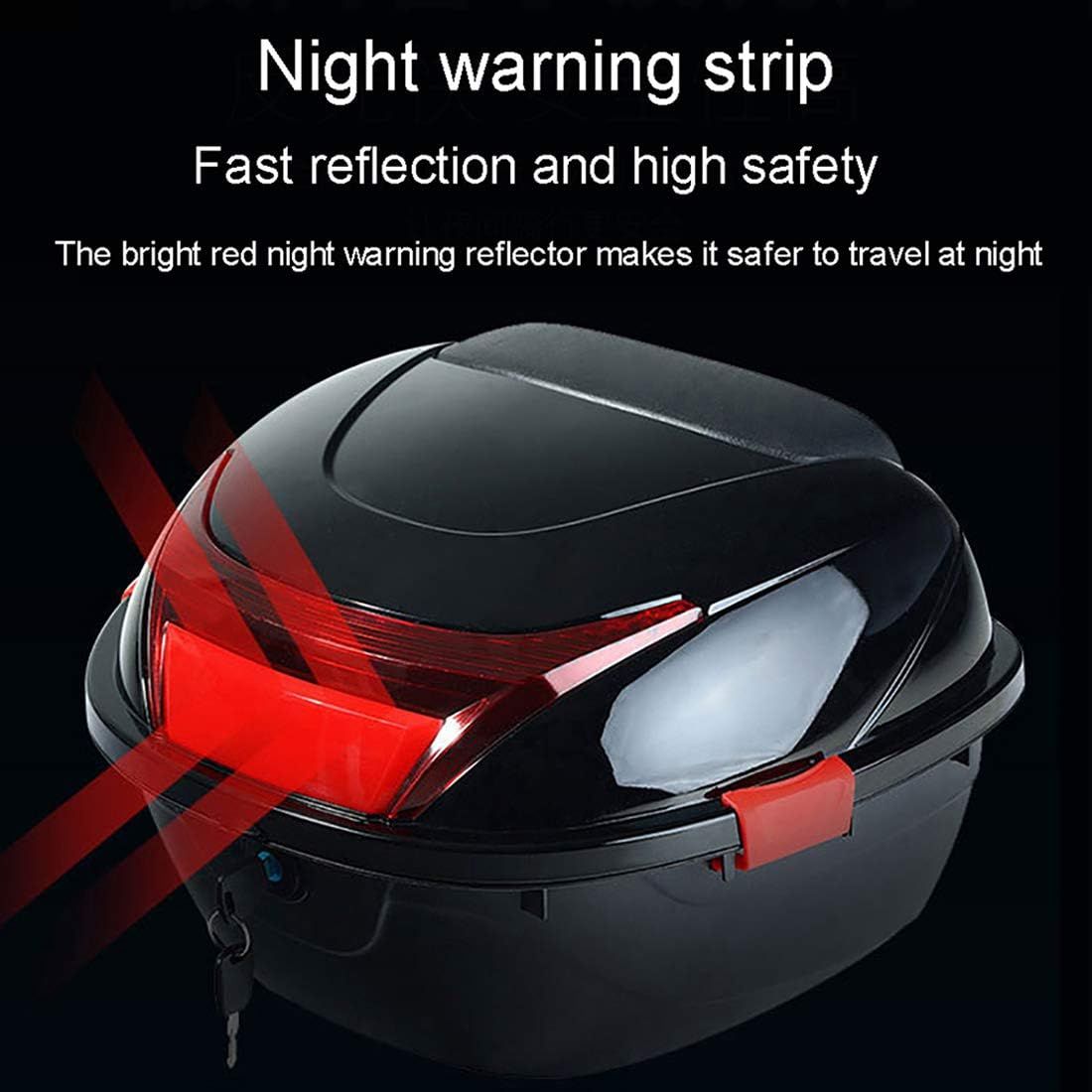 Μπαγκαζιέρα Μοτοσυκλέτας Χωρητικότητας 28Lt με Ανακλαστικές Επιφάνειες - Βαλίτσα Αποθήκευσης Μηχανής Μαύρο Μπαγκαζιέρα Μοτοσυκλέτας Χωρητικότητας 28Lt με Ανακλαστικές Επιφάνειες - Βαλίτσα Αποθήκευσης Μηχανής Μαύρο