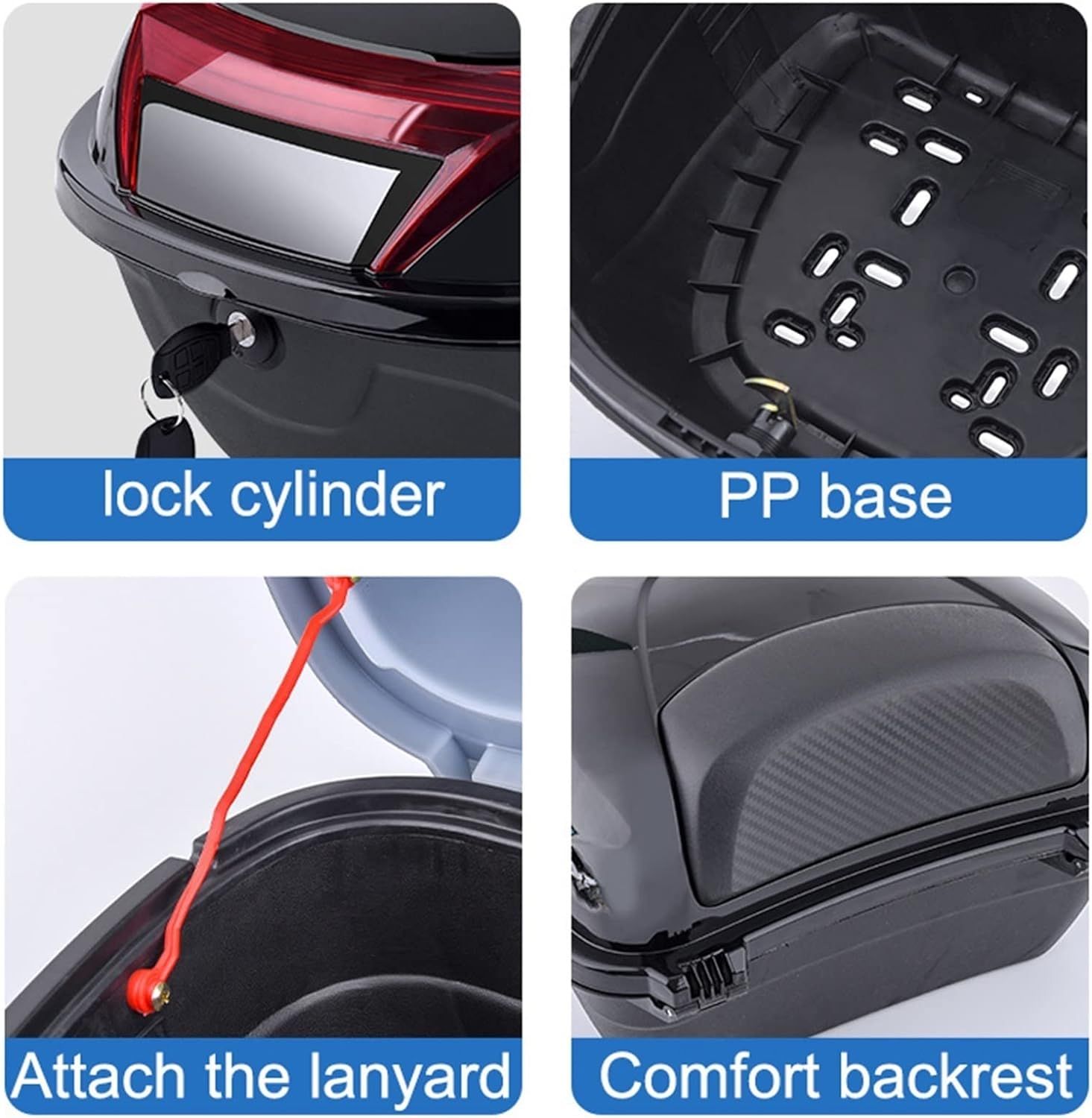 Μπαγκαζιέρα Μοτοσυκλέτας Χωρητικότητας 28Lt με Ανακλαστικές Επιφάνειες - Βαλίτσα Αποθήκευσης Μηχανής Μαύρο Μπαγκαζιέρα Μοτοσυκλέτας Χωρητικότητας 28Lt με Ανακλαστικές Επιφάνειες - Βαλίτσα Αποθήκευσης Μηχανής Μαύρο