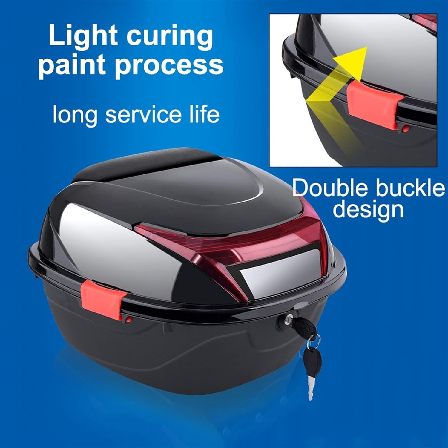 Μπαγκαζιέρα Μοτοσυκλέτας Χωρητικότητας 28Lt με Ανακλαστικές Επιφάνειες - Βαλίτσα Αποθήκευσης Μηχανής Μαύρο Μπαγκαζιέρα Μοτοσυκλέτας Χωρητικότητας 28Lt με Ανακλαστικές Επιφάνειες - Βαλίτσα Αποθήκευσης Μηχανής Μαύρο