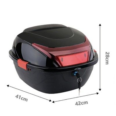 Μπαγκαζιέρα Μοτοσυκλέτας Χωρητικότητας 28Lt με Ανακλαστικές Επιφάνειες - Βαλίτσα Αποθήκευσης Μηχανής Μαύρο Μπαγκαζιέρα Μοτοσυκλέτας Χωρητικότητας 28Lt με Ανακλαστικές Επιφάνειες - Βαλίτσα Αποθήκευσης Μηχανής Μαύρο