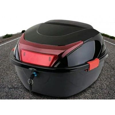 Μπαγκαζιέρα Μοτοσυκλέτας Χωρητικότητας 28Lt με Ανακλαστικές Επιφάνειες - Βαλίτσα Αποθήκευσης Μηχανής Μαύρο Μπαγκαζιέρα Μοτοσυκλέτας Χωρητικότητας 28Lt με Ανακλαστικές Επιφάνειες - Βαλίτσα Αποθήκευσης Μηχανής Μαύρο