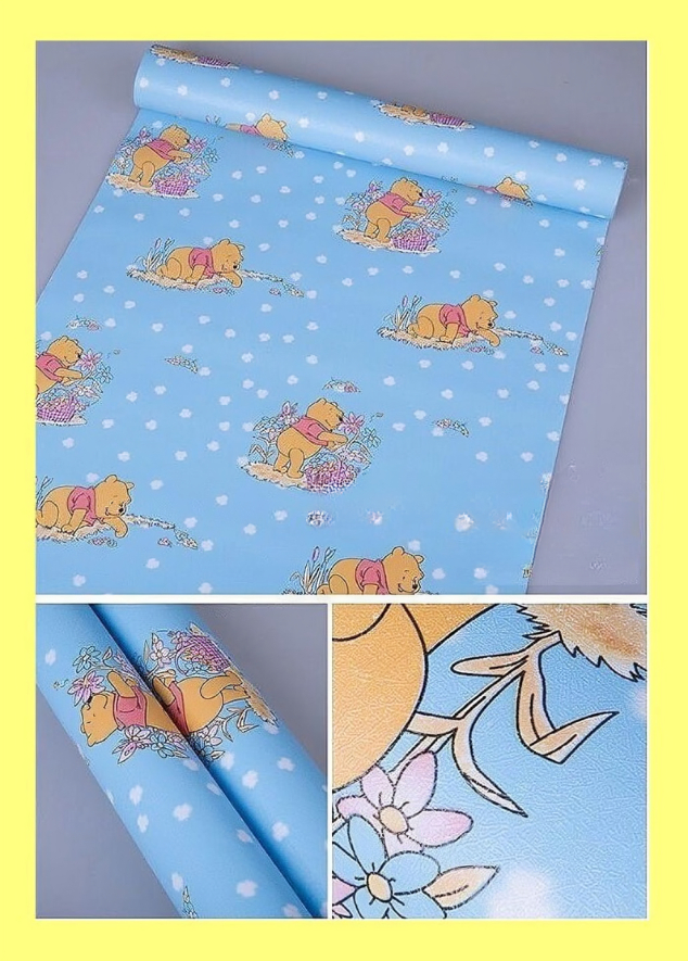 Αδιάβροχη Παιδική Ταπετσαρία Τοίχου Ρολό Γουίνι το Αρκουδάκι - 200x45cm Αδιάβροχη Παιδική Ταπετσαρία Τοίχου Ρολό Γουίνι το Αρκουδάκι - 200x45cm