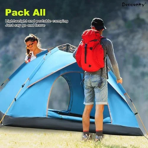 Αδιάβροχη Αυτόματη Σκηνή Camping για 3 Άτομα με Θήκη Μεταφοράς 200x220x140εκ. Μπλε Αδιάβροχη Αυτόματη Σκηνή Camping για 3 Άτομα με Θήκη Μεταφοράς 200x220x140εκ. Μπλε