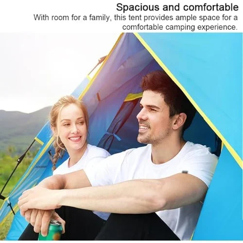 Αυτόματη Σκηνή Camping για 3 Άτομα 200x220x140εκ. Μπλε Αυτόματη Σκηνή Camping για 3 Άτομα 200x220x140εκ. Μπλε